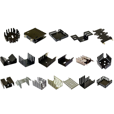 Custom Black Anodized Board Level Stamped Extrusion Aluminum Heatsink PCB1046 For Fans Thermal Management