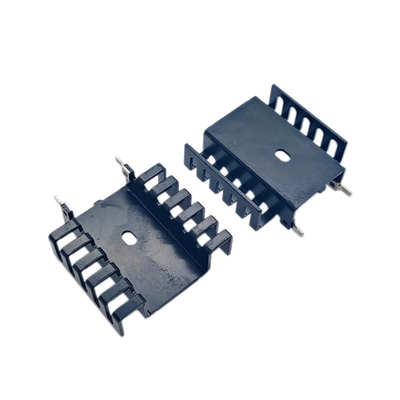 Custom Black Anodized Board Level Stamped Extrusion Aluminum Heatsink PCB1046 For Fans Thermal Management